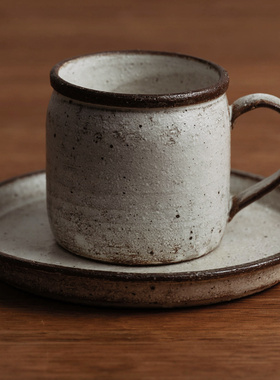 西米集市日本进口TOUJI丸幸中岛濑户烧KOHIKI粉引粗陶马克杯礼物