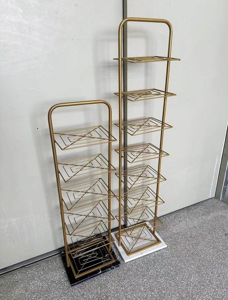 包邮促销欧式简约大理石铁艺六层八层鞋架家用室内节省空间鞋架子