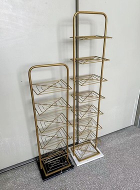 包邮欧式大理石铁艺六层八层鞋架