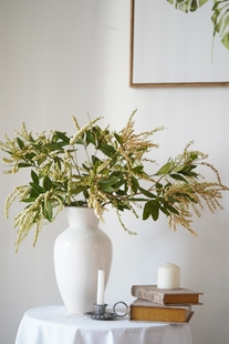 包邮促销出口意大利原单白色收口螺纹圈装饰白瓷花瓶优雅简洁花瓶