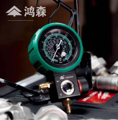 精度高中国鸿森空调加氟压力表