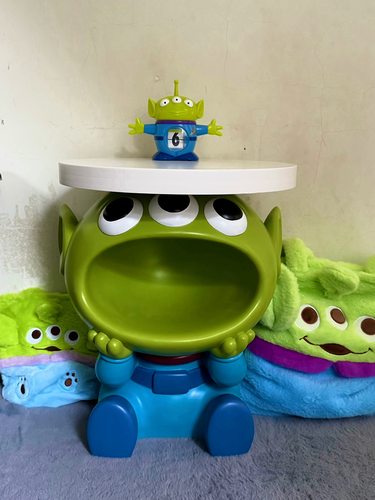 三眼仔茶几客厅摆件落地置物卡通茶几桌子床头柜