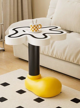卡通米奇茶几落地摆件客厅沙发旁边几创意家居饰品可移动茶几桌子