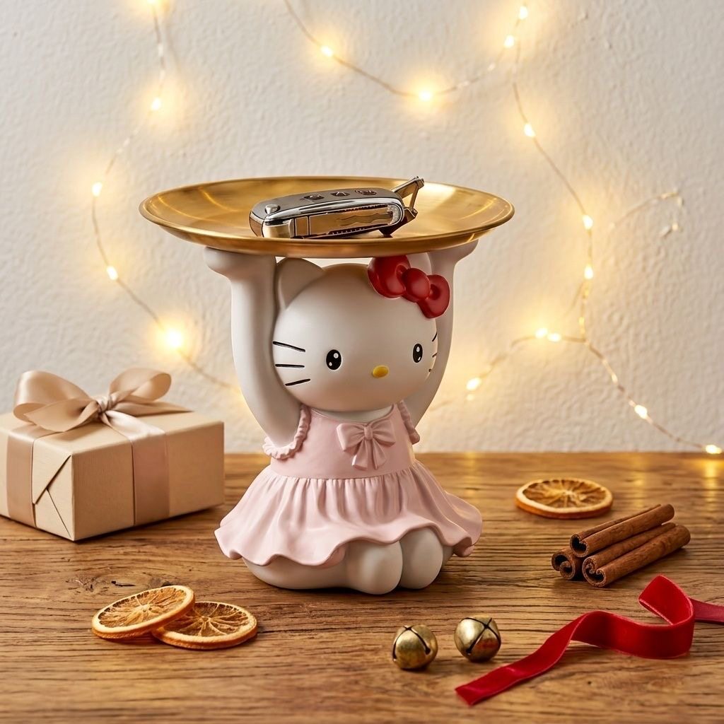 HelloKitty托盘摆件轻奢家居玄关客厅茶几桌面家用房间高级感收纳