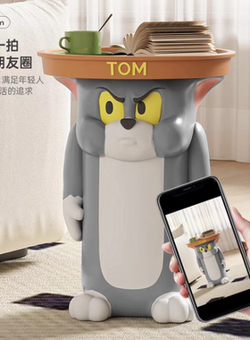 卡通汤姆猫茶几创意落地摆件客厅电视柜可爱家居饰品乔迁新居礼物