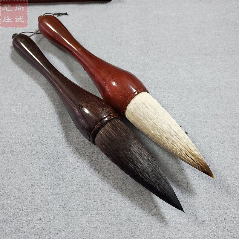 红木大斗笔熊毫抓笔大毛笔兼毫特大号京渣写大字福字榜书题字书法