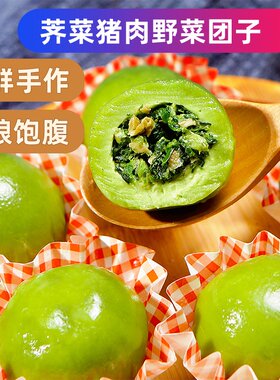 野菜团子荠菜猪肉糯米青团小吃