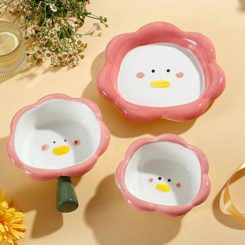 太阳花可爱卡通陶瓷吃饭碗盘子碗家用2025新款米饭碗网红颜值餐具,餐饮具,碗,淘宝优惠券,粉丝福利购,淘宝优惠卷