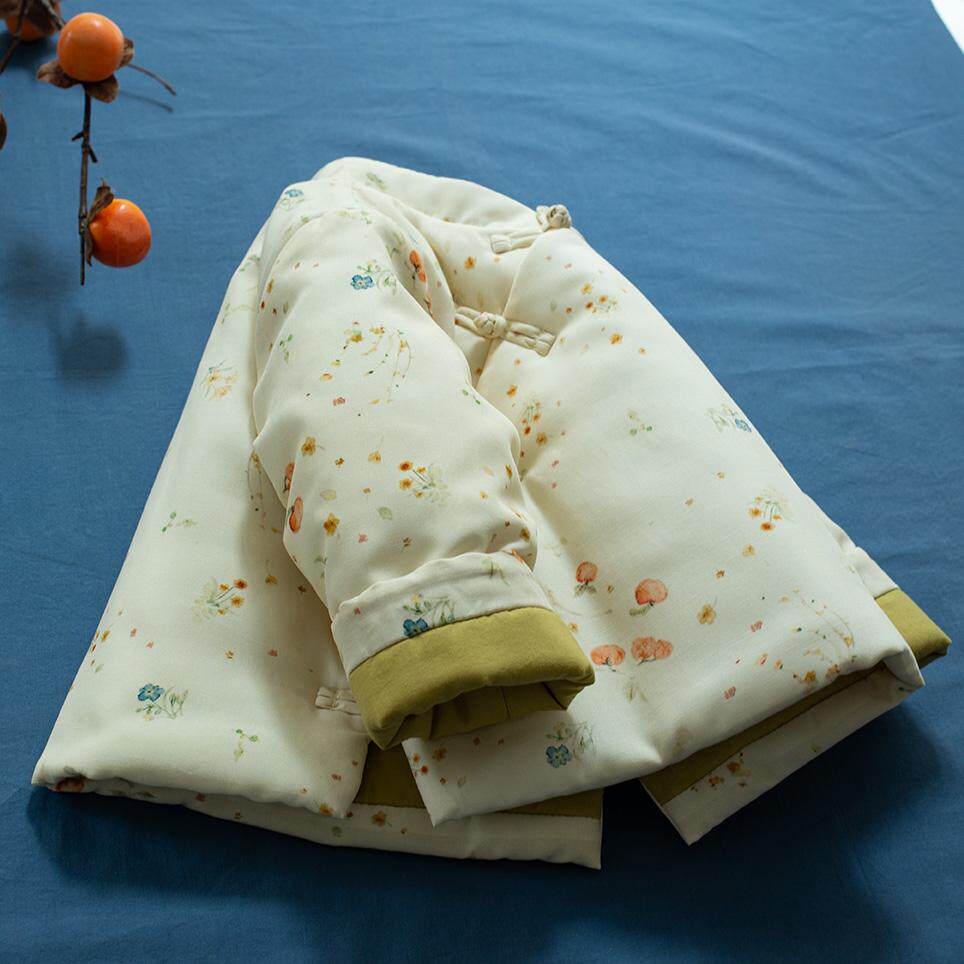 宝宝新中式冬天日常可穿改良女童冬装国风棉袄加厚拜年服新款唐装