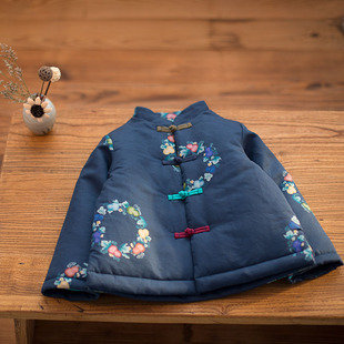 儿童短款棉服男童喜庆新年装小孩冬季加厚拜年服汉服中式唐装棉袄