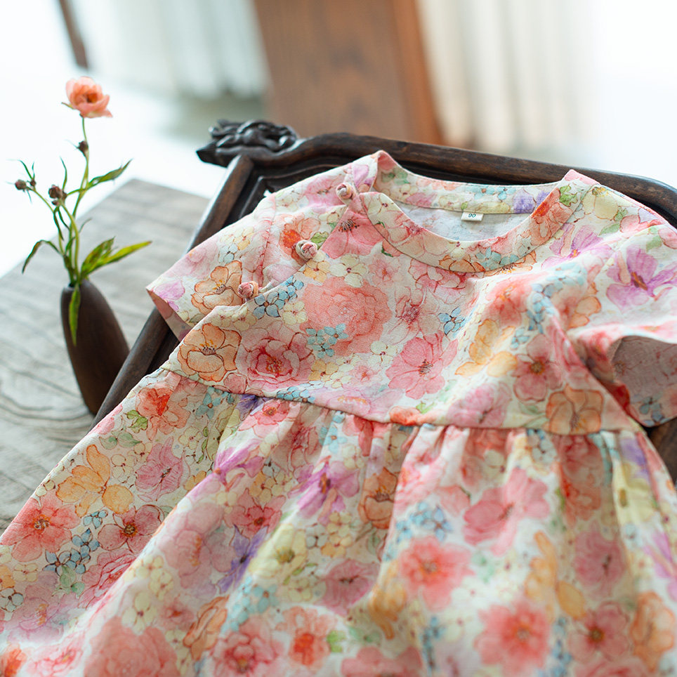 汉服女童中国风公主裙民国风女装唐装连衣裙新中式超好看旗袍裙子