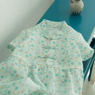 儿童轻薄复古公主裙女童夏装旗袍改良薄款连衣裙中国风小女孩洋气