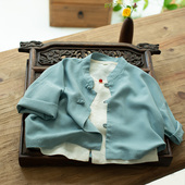 复古日常可穿国风上衣幼儿园改良唐装 早春早秋男童春装 2025新款