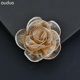 复古山茶花胸针强磁力磁吸不伤衣大花胸花大衣配饰优雅百搭配饰品