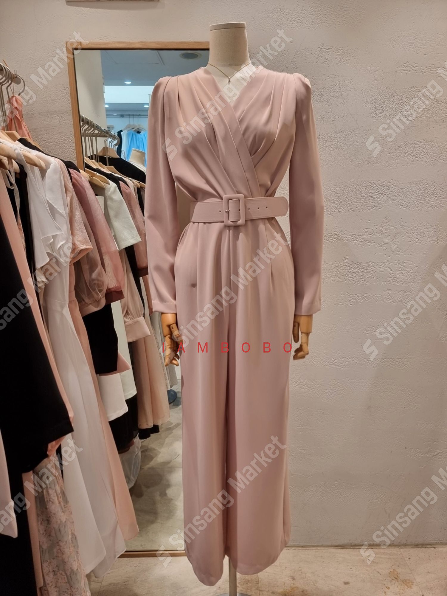 韩国直邮东大门正品代购2024秋季 eeyou RUHOT 腰带配套连体裤