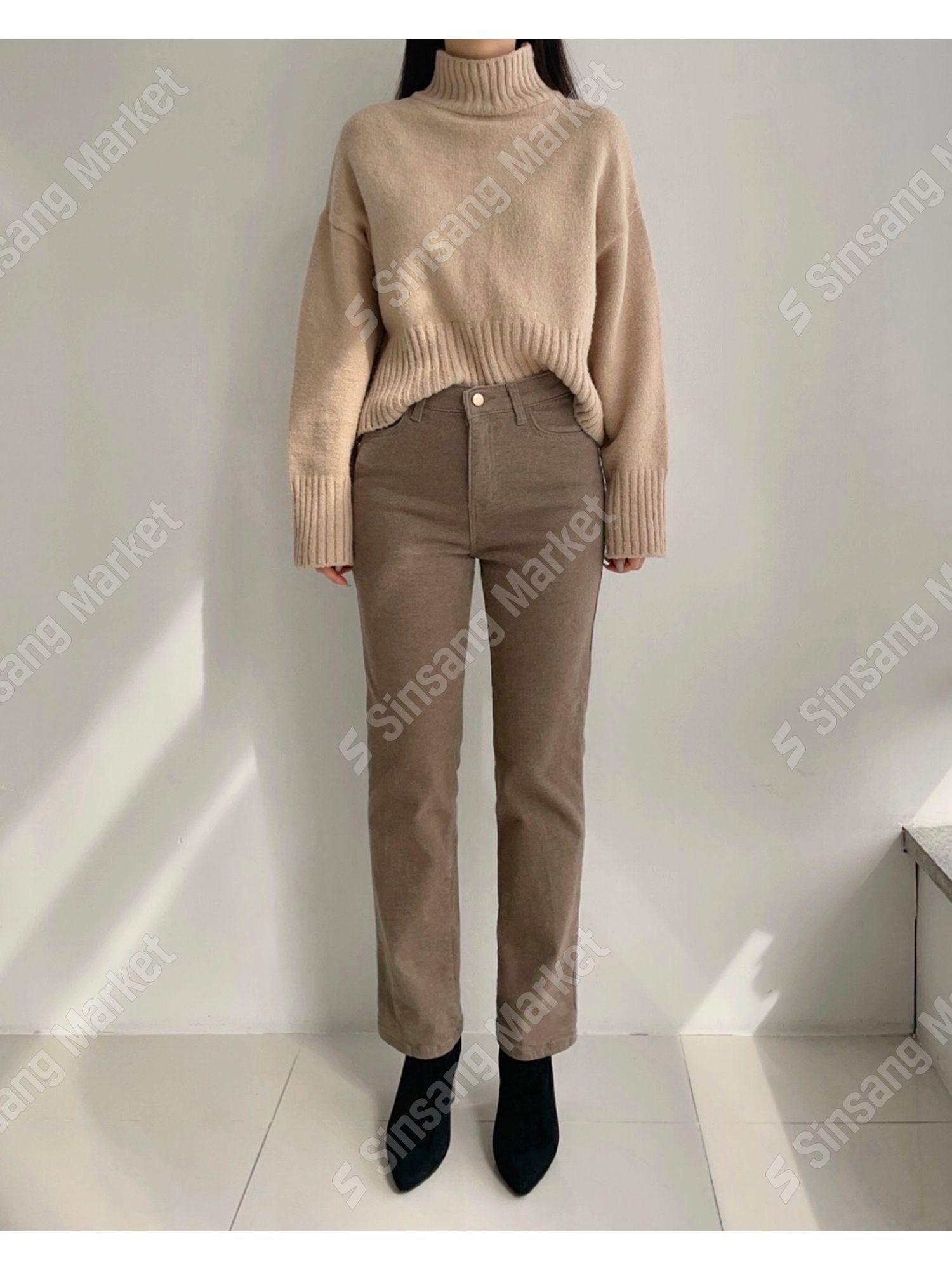 韩国直邮东大门正品代购2025冬季 howluk 251-1 加绒灯芯绒休闲裤