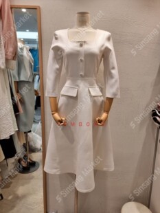 RUHOT 韩国直邮东大门正品 eeyou 2025春季 优雅气质连衣裙 代购