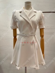 RUHOT 韩国直邮东大门正品 eeyou 2026春季 洋气腰带连衣裙 代购