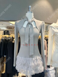 气质款 韩国直邮东大门正品 bound 2026春季 领结设计连衣裙 代购