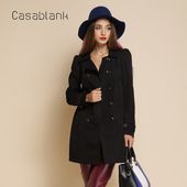 个性 Casablank卡莎布兰卡新款 小方领时尚 腰带通勤风衣女C15C06008