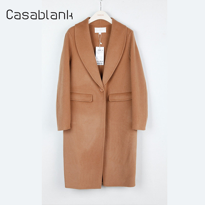 Casablank双面呢中长款大衣