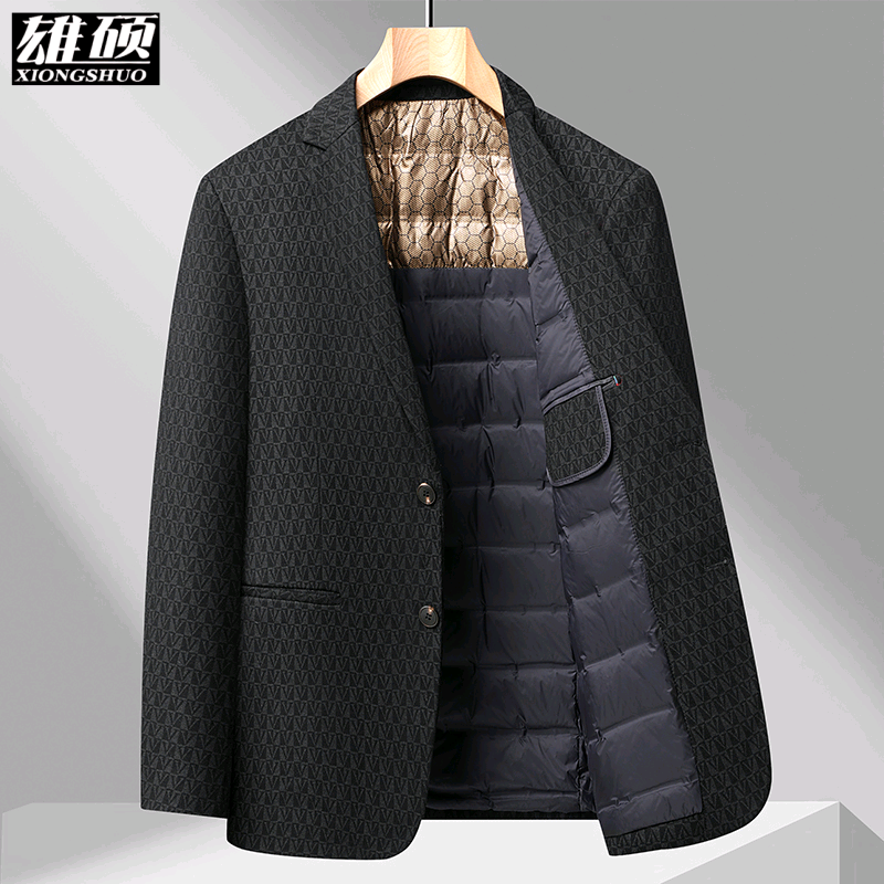 雄硕羽绒内胆西服外套