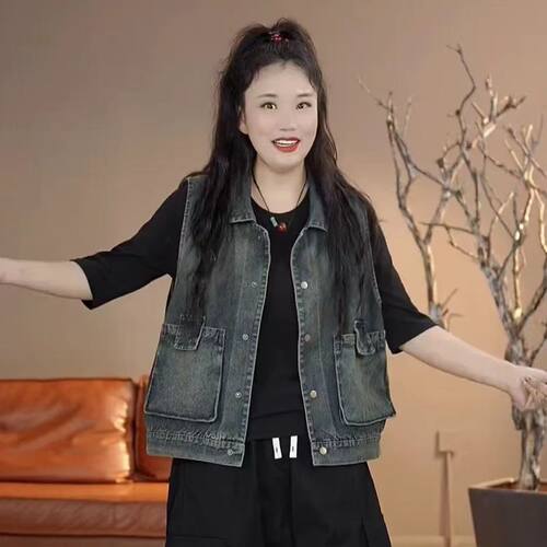 上衣牛仔马甲女2026新款春季洋派欧货春秋背心外套宽松时髦1010d1