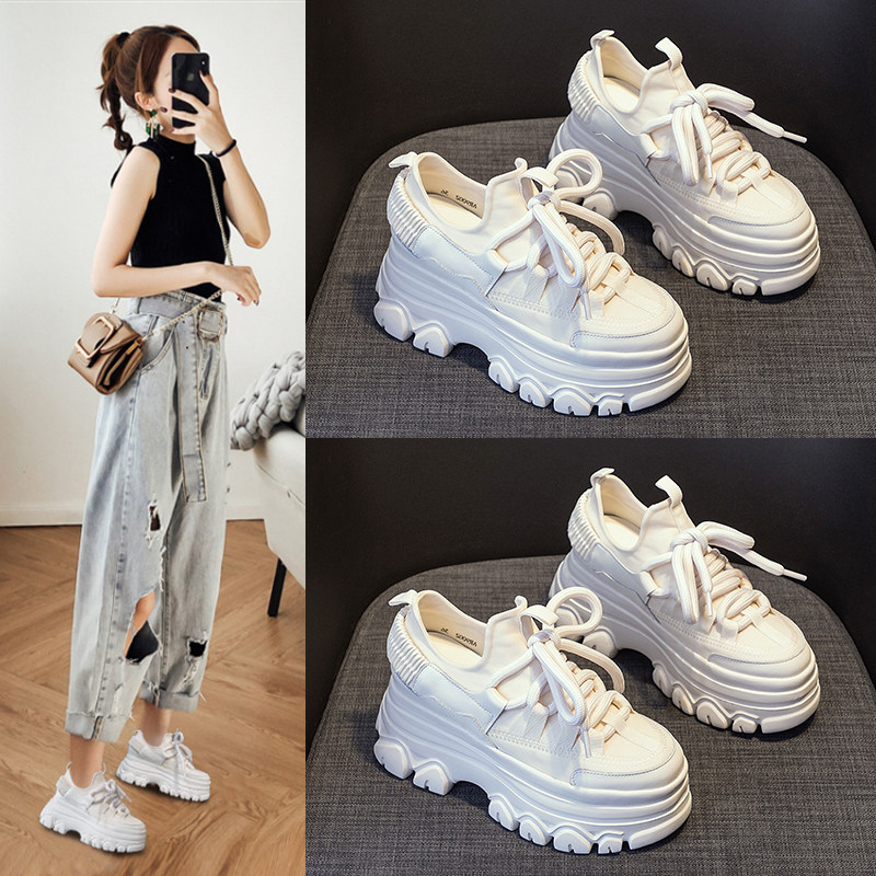 内增高小白鞋女款厚底春秋2024新款女鞋超高跟休闲鞋小个子松糕鞋,女鞋,深口单鞋,淘宝优惠券,粉丝福利购,淘宝优惠卷