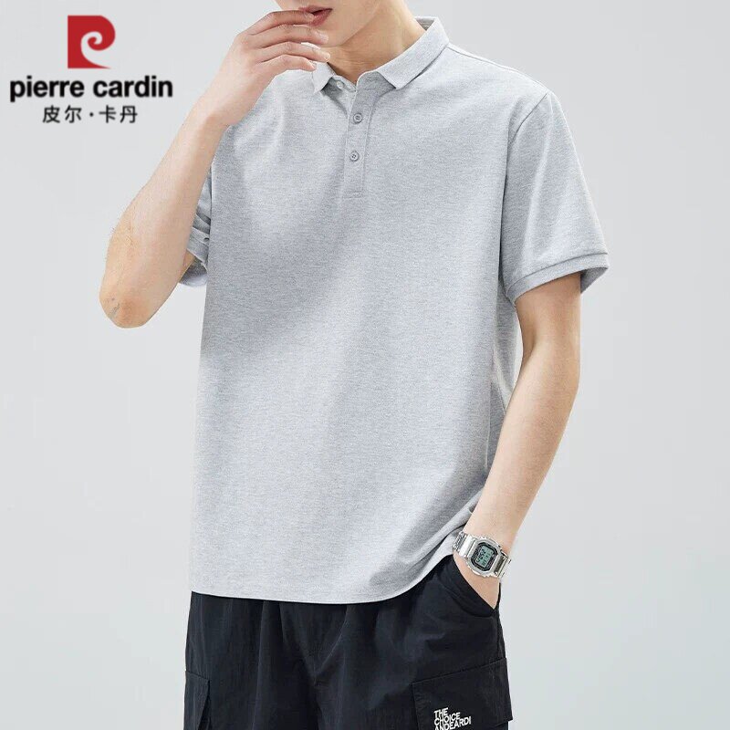皮尔卡丹高级感冰丝短袖男士Polo衫2026夏季新款纯色衬衫凉感T恤