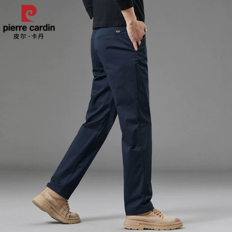 皮尔卡丹休闲裤男士2026新款直筒宽松男裤商务高端西裤中年长裤子