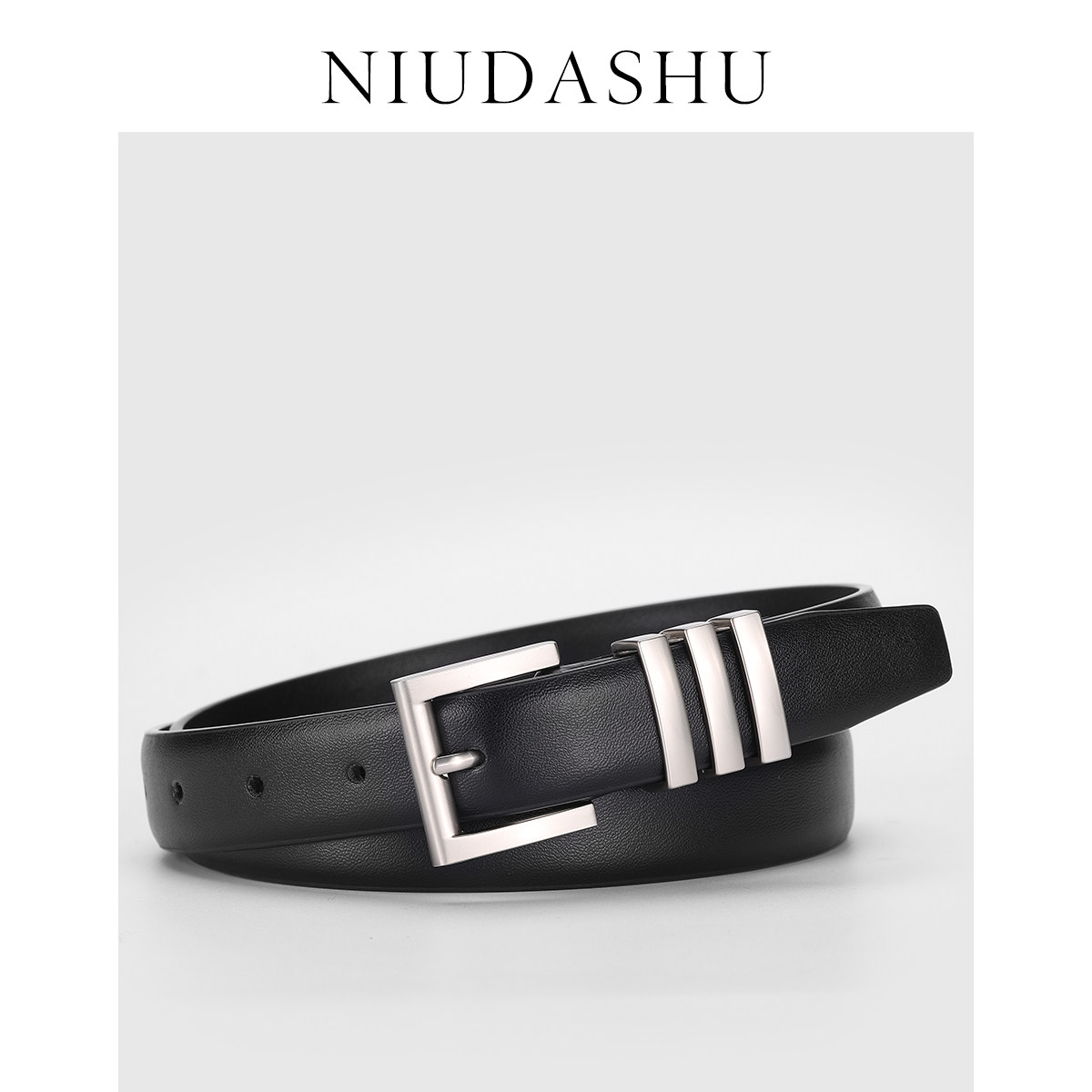 秋冬女士皮带双面真皮装饰牛皮显瘦百搭韩版ins风小众裤腰带女士