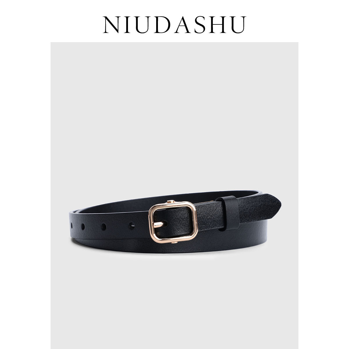 新款皮带女真皮装饰简约百搭韩版小众细可打结免打孔配牛仔裤腰带