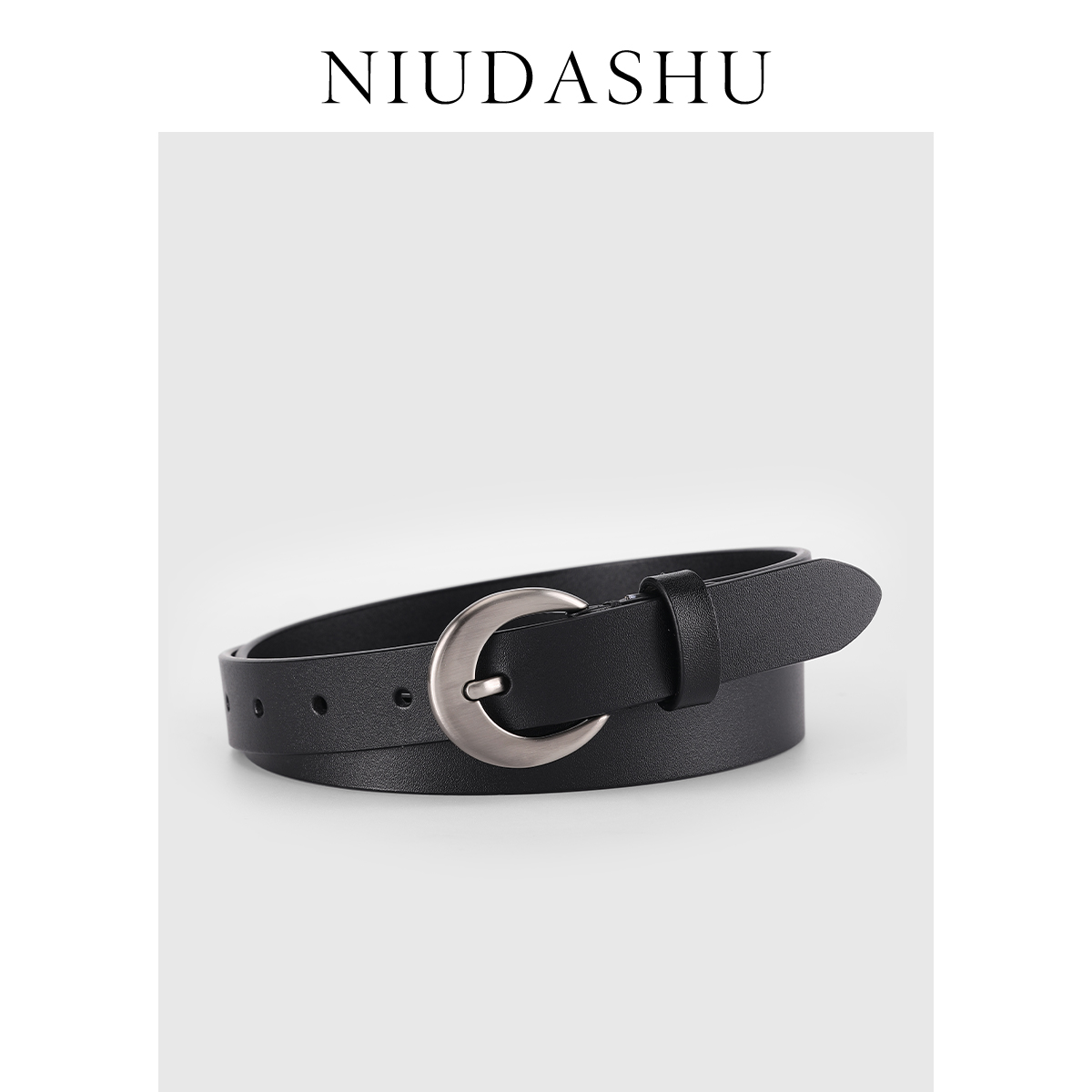 皮带女真皮装饰小众设计感