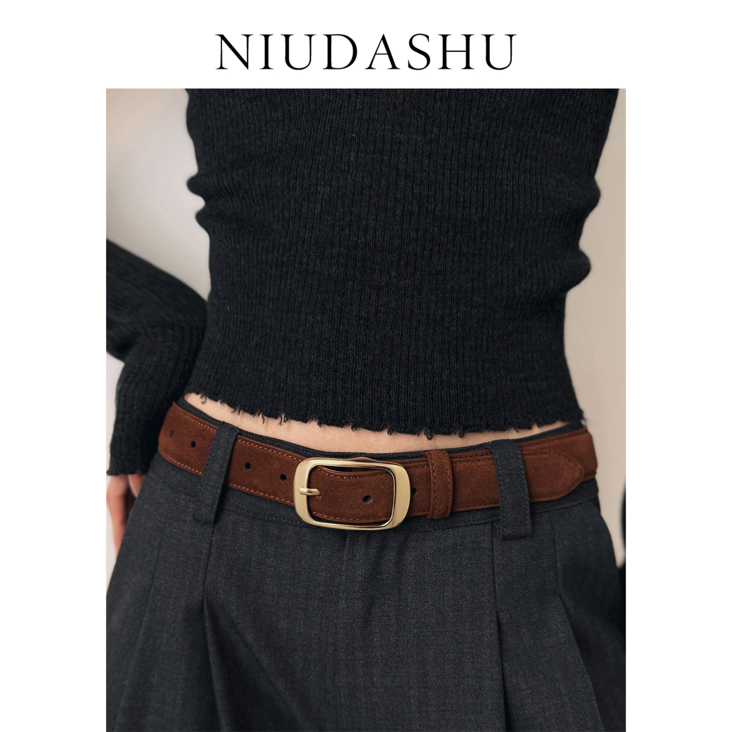 皮带女真皮装饰小众潮简约
