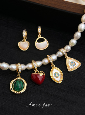 镀18k金万能扣吊坠可拆卸珍珠项链配饰挂坠diy饰品配件轻奢风项坠