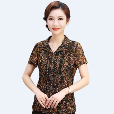 夏季新款专柜正品弹力小衫妈妈装