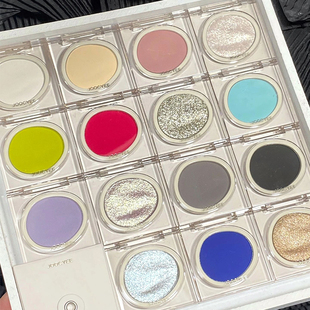 Joocyee酵色单色眼影盘m116哑光紫色珠光黑色显色霓虹亮片新款 女