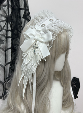 1Gangster Inn 原创Lolita翅膀发带哥特暗黑天使头饰发饰