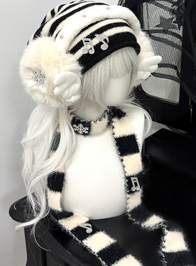 1Gangster Inn原创耳罩保暖甜美可爱防寒亚文化折叠毛绒耳捂耳包