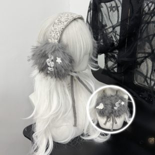 1Gangster Inn 新款音符毛绒耳罩女日系萌防寒保暖耳捂子时尚耳暖