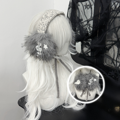 1Gangster Inn 新款音符毛绒耳罩女日系萌防寒保暖耳捂子时尚耳暖