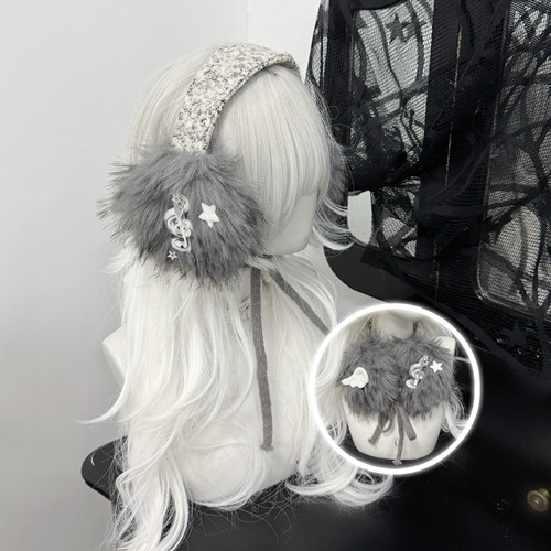 1Gangster Inn 新款音符毛绒耳罩女日系萌防寒保暖耳捂子时尚耳暖