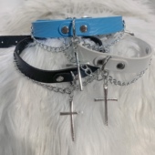 1Gangster Inn暗黑项圈十字架链条亚文化项链