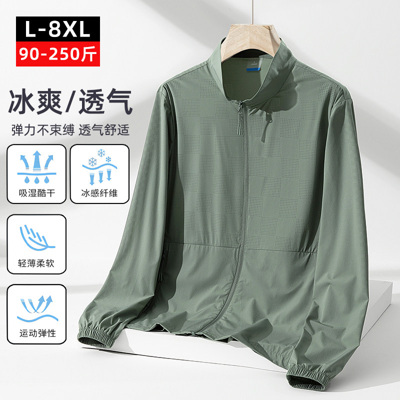 啄木鸟防晒衣男士大码冰丝皮肤衣女新款立领防晒服轻薄夏季外套潮