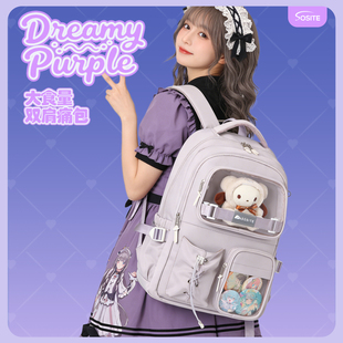 二次元痛包双肩包男女大容量透明窗学生书包动漫周边防泼水背包