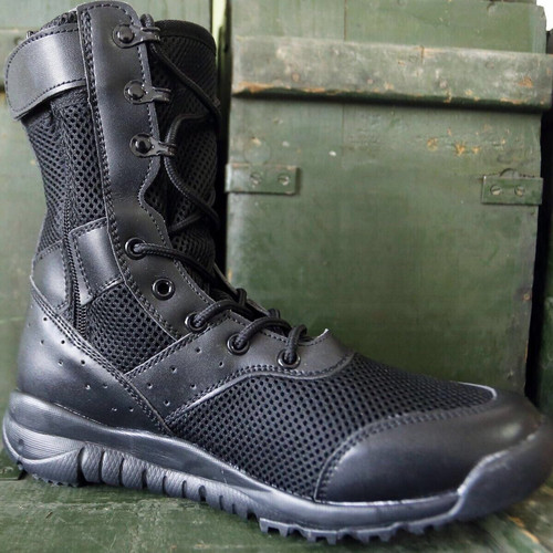 网眼作战夏季透气超轻作训沙漠拉链徒步战术保安户外战靴工作靴子