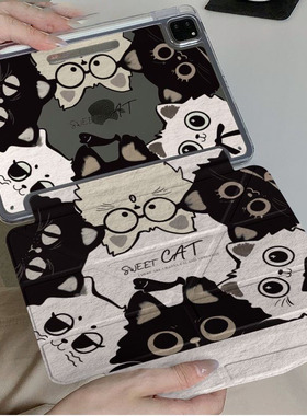 搭扣升级款新款ipadari7pro11保护minni67壳11寸亚克力背板轻薄可爱卡通10.2寸iPad AiriPad7/8/9iPad 保护套