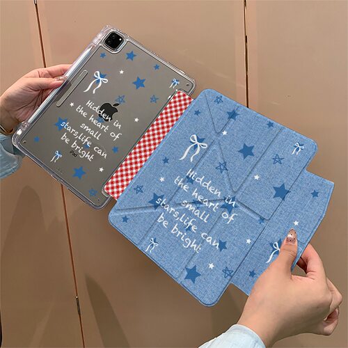 牛仔星星小狗适用苹果ipad11代Case12代pro10保护air678壳11英寸A18air5M4ari13英寸亚克力背板防弯保护套