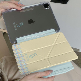 搭扣升级款新款ipadari7pro11保护minni67壳11寸亚克力背板轻薄可爱卡通10.2寸iPad AiriPad7/8/9iPad 保护套