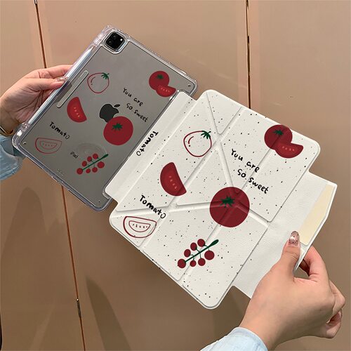 泼墨番茄适用于ipad11case代12代pro10保护air678壳11英寸A18air5M4英寸亚克力背板轻薄ipd10.2防弯保护套